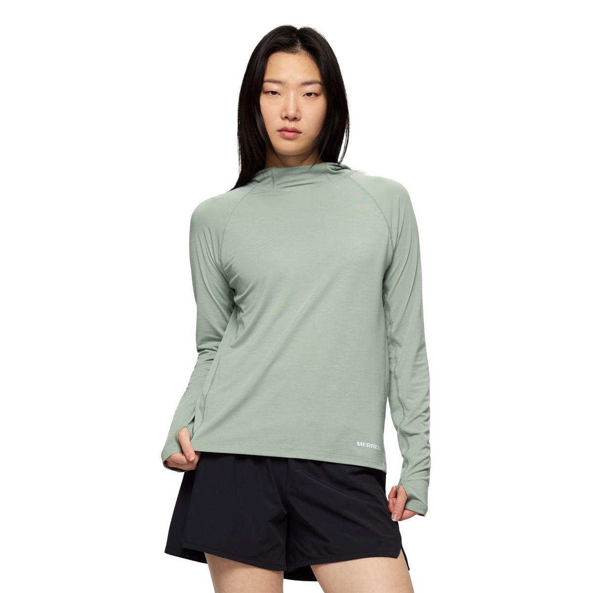 Eliza Tencel Sun Hoody, Iceburg Green, dynamic