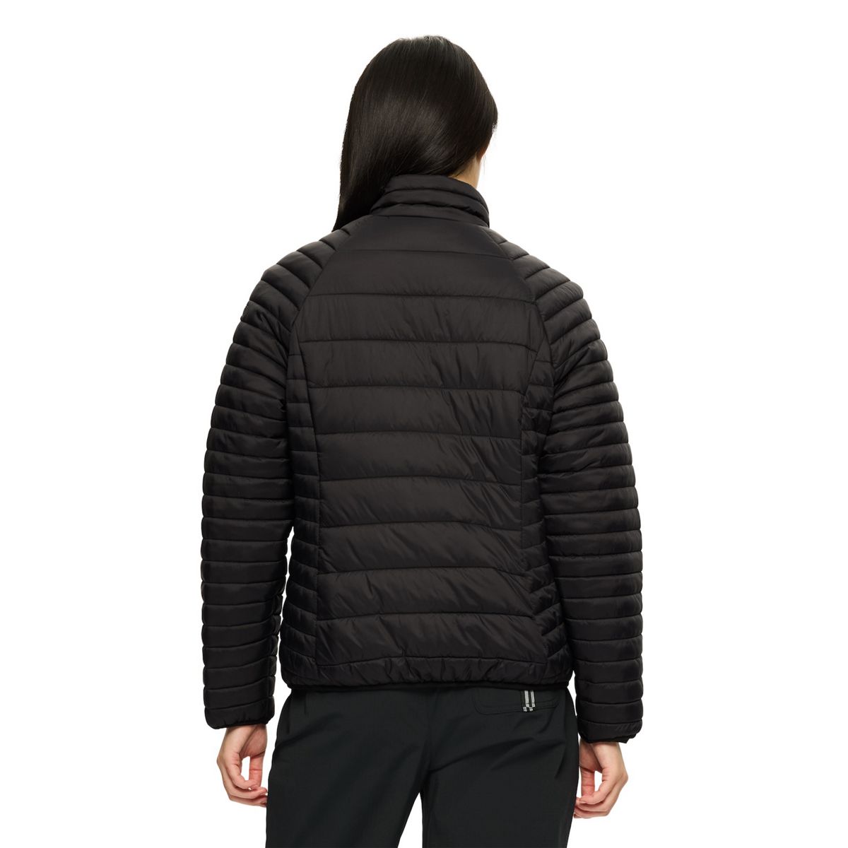 Connie Super Lightweight Mock Neck Puffer Jacket, Black, dynamic 3