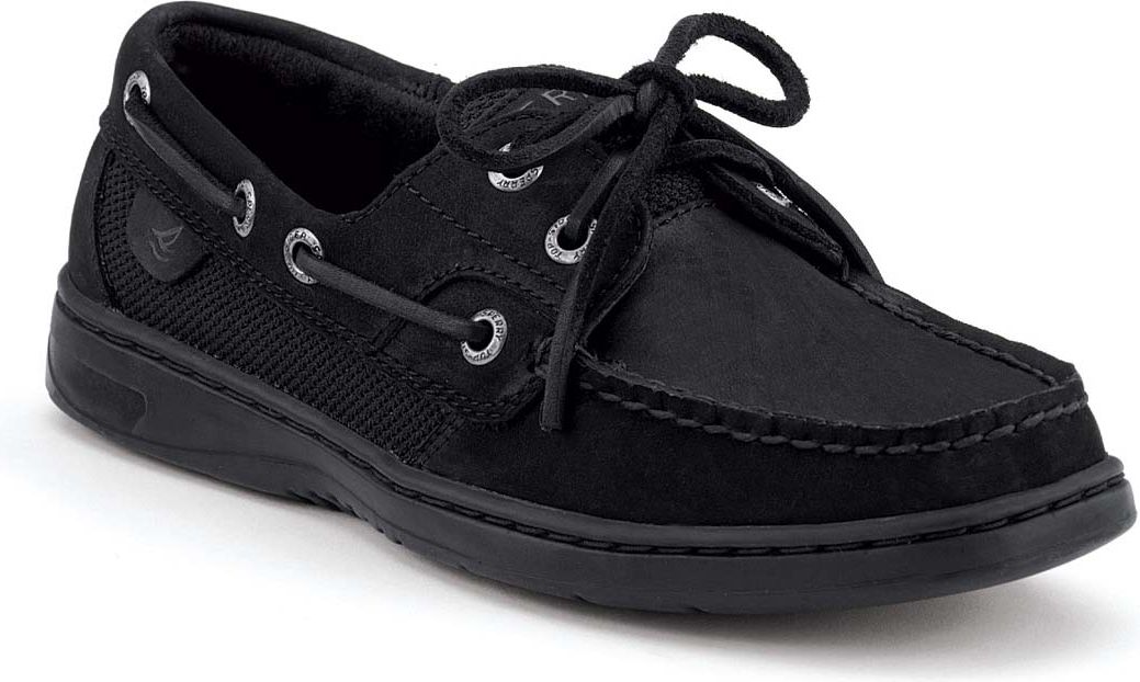 black sperrys women's boat shoes