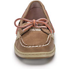 Angelfish Slip-On Boat Shoe, Linen / Coral Plaid Sequins, dynamic 2