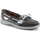 Angelfish Slip-On Boat Shoe, Graphite / Silver Floral, dynamic 1
