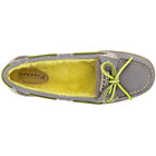 Angelfish Fur Lined Boat Shoe, Charcoal / Neon Lime Fur, dynamic 5