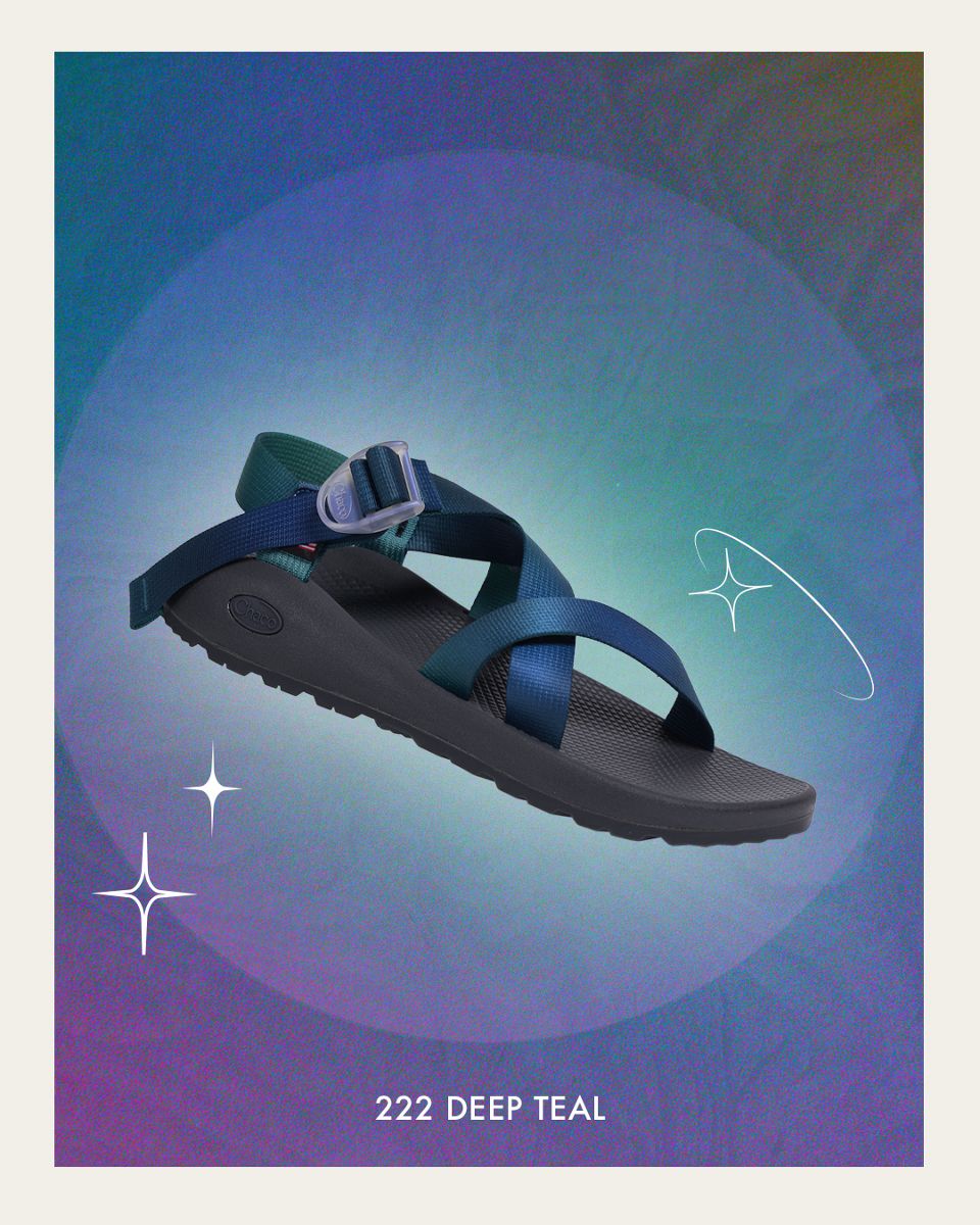 Aura Z/1 Adjustable Strap Wide-Width Classic Sandal, 222 Deep Teal, dynamic 2