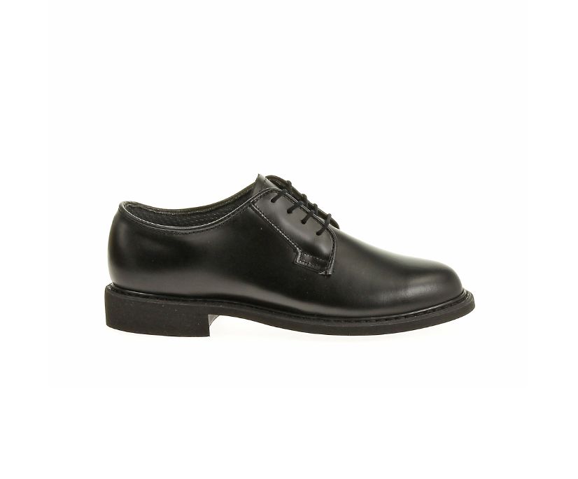 Marching Leather Plain Toe High Shine Oxford, Black, dynamic 1