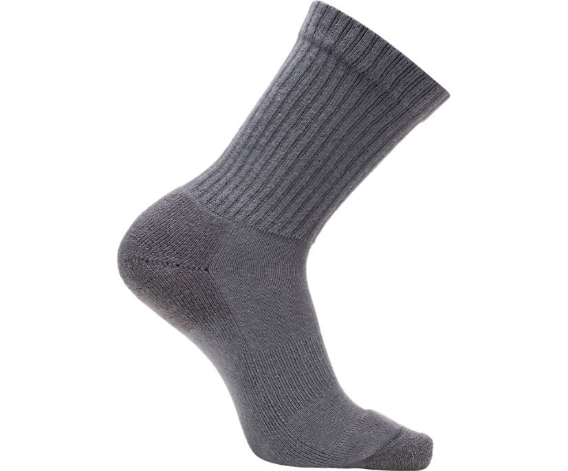 3-Pk Cotton Crew Sock, Grey, dynamic 1