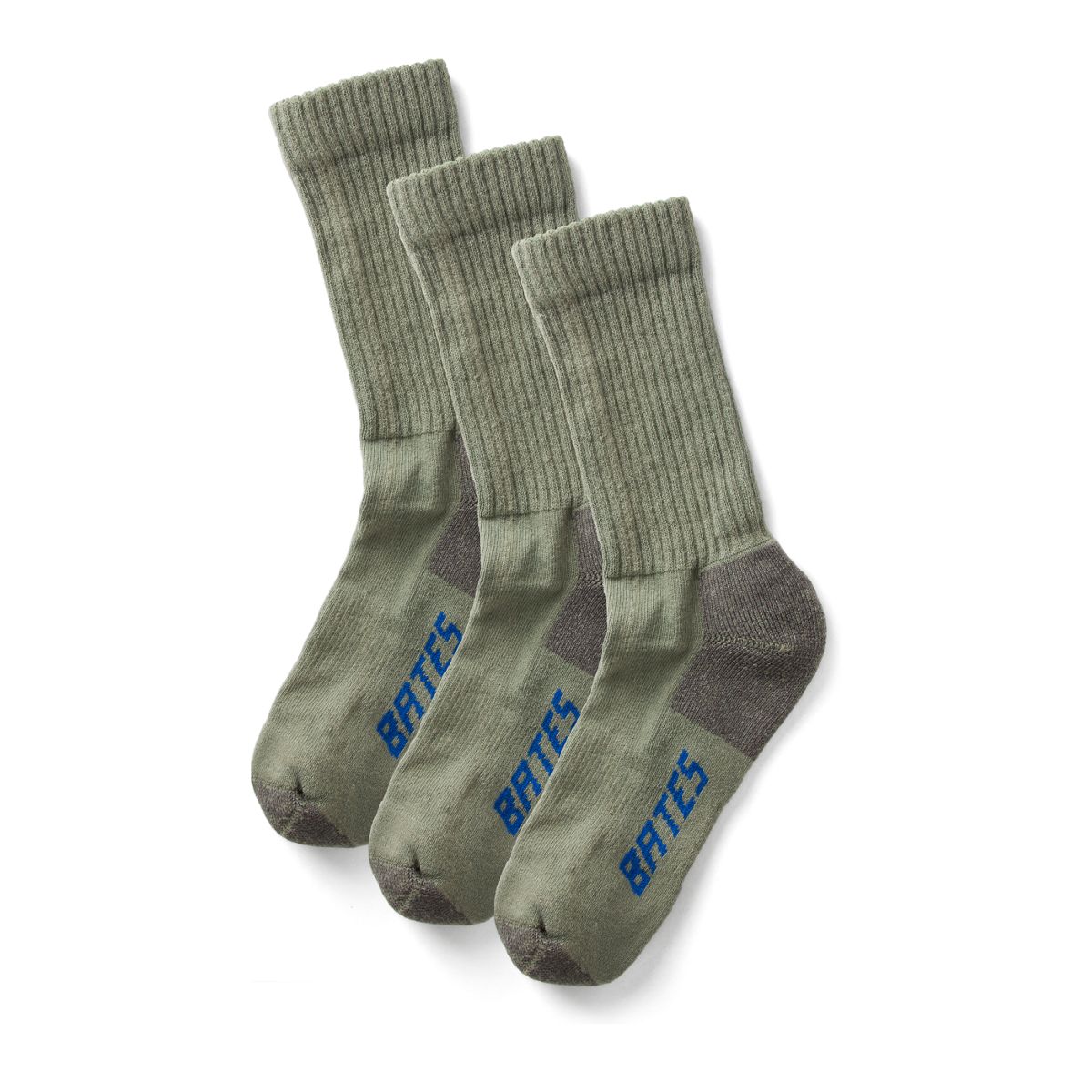 3-Pk Cotton Crew Sock, Sage, dynamic 3