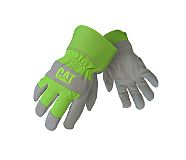 Hi Vis Leather Palm Glove, Yellow, dynamic