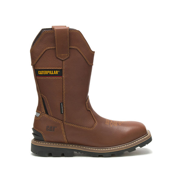Cylinder Waterproof Pull-On Work Boot, Caramel, dynamic