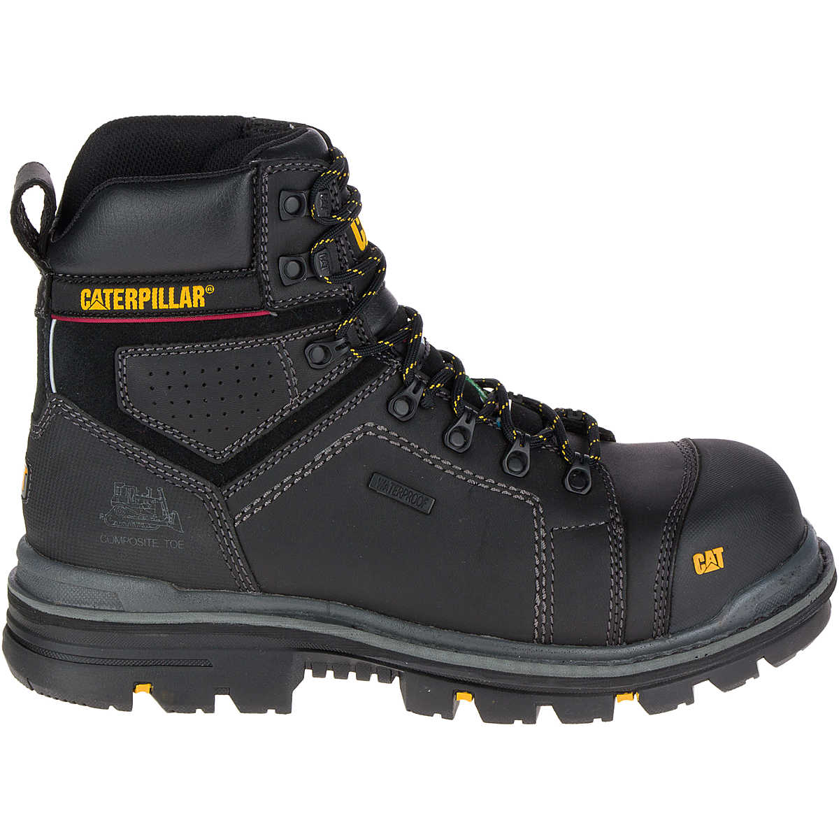 Hauler 6" Waterproof Composite Toe Work Boot, Black, dynamic 1