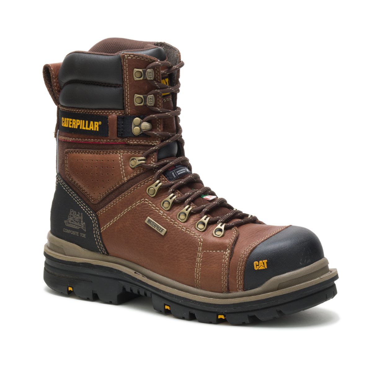 Hauler 8" Waterproof Composite Toe CSA Work Boot, Oak, dynamic 2