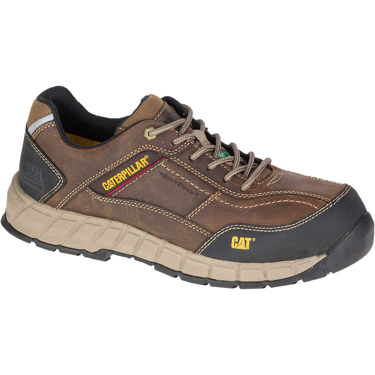 Streamline Leather CSA Composite Toe Work Shoe, Dark Beige, dynamic 1