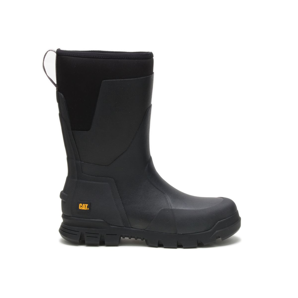 black rubber boot