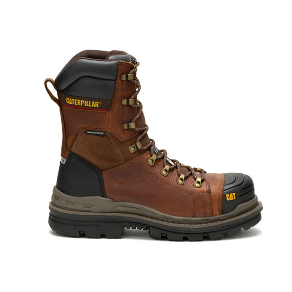 Hauler XL 8" Composite Toe Waterproof TX CSA Work Boot, Leather Brown, dynamic