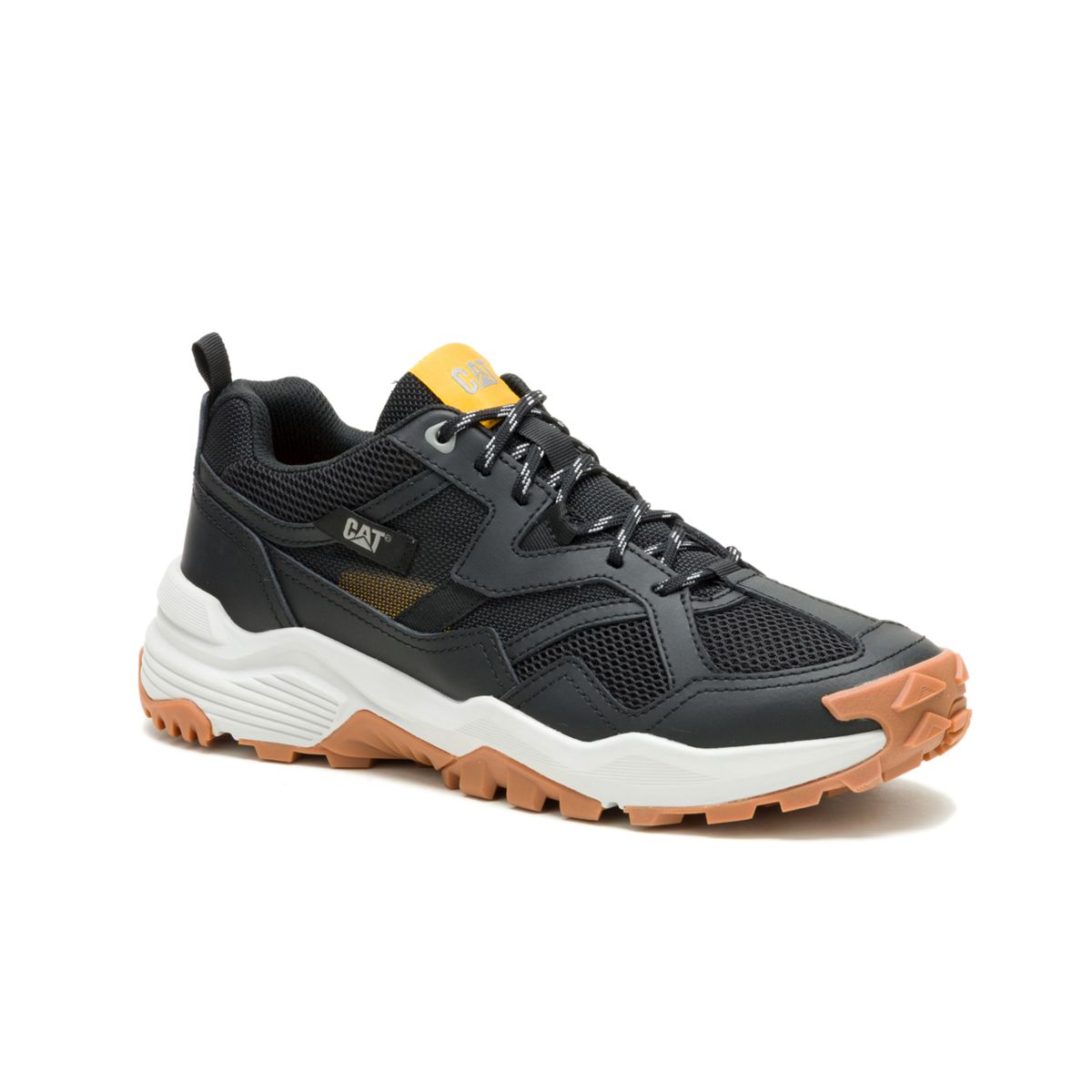 Grapple Leather Mesh Sneaker, Black, dynamic 2