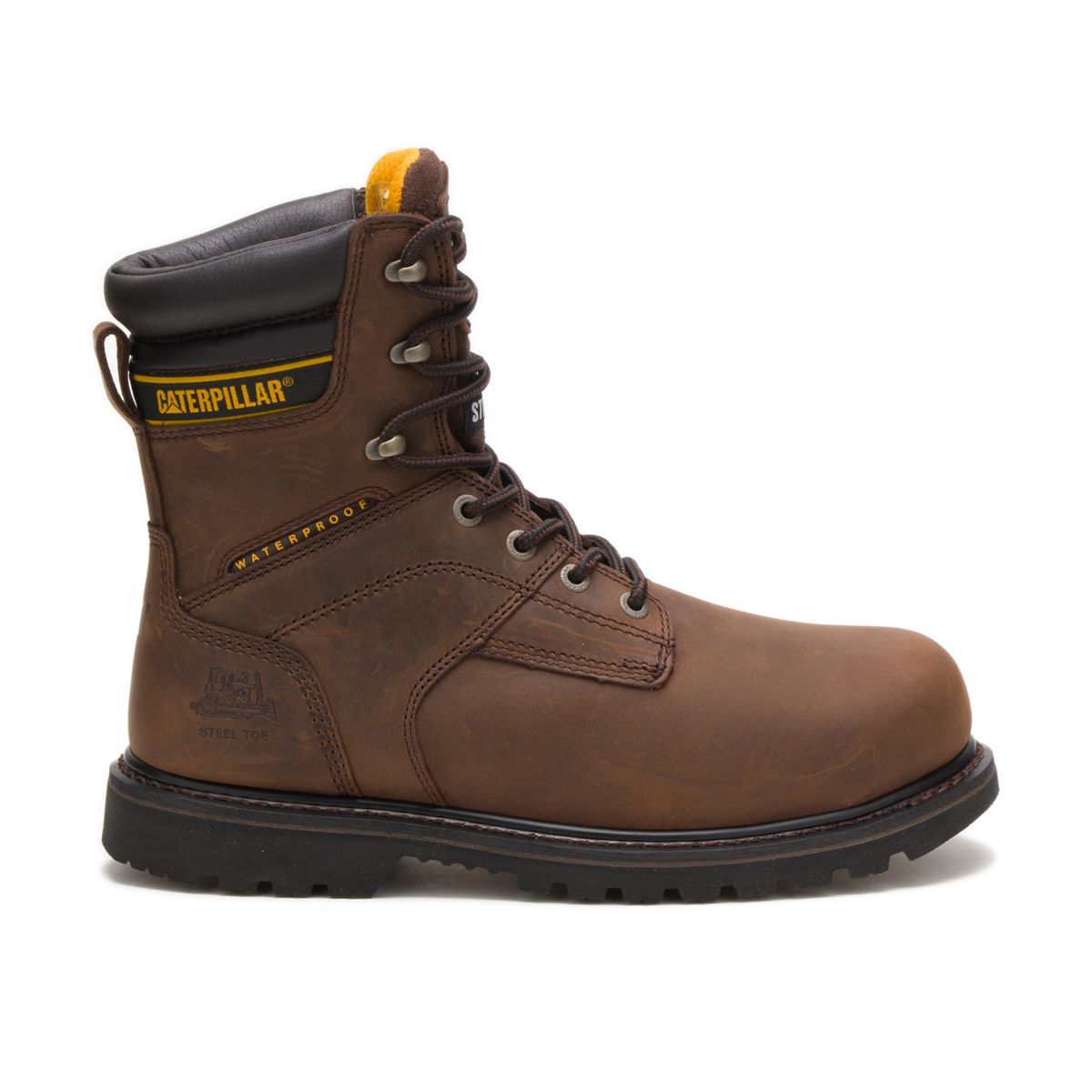 waterproof steel toe slip on work boots