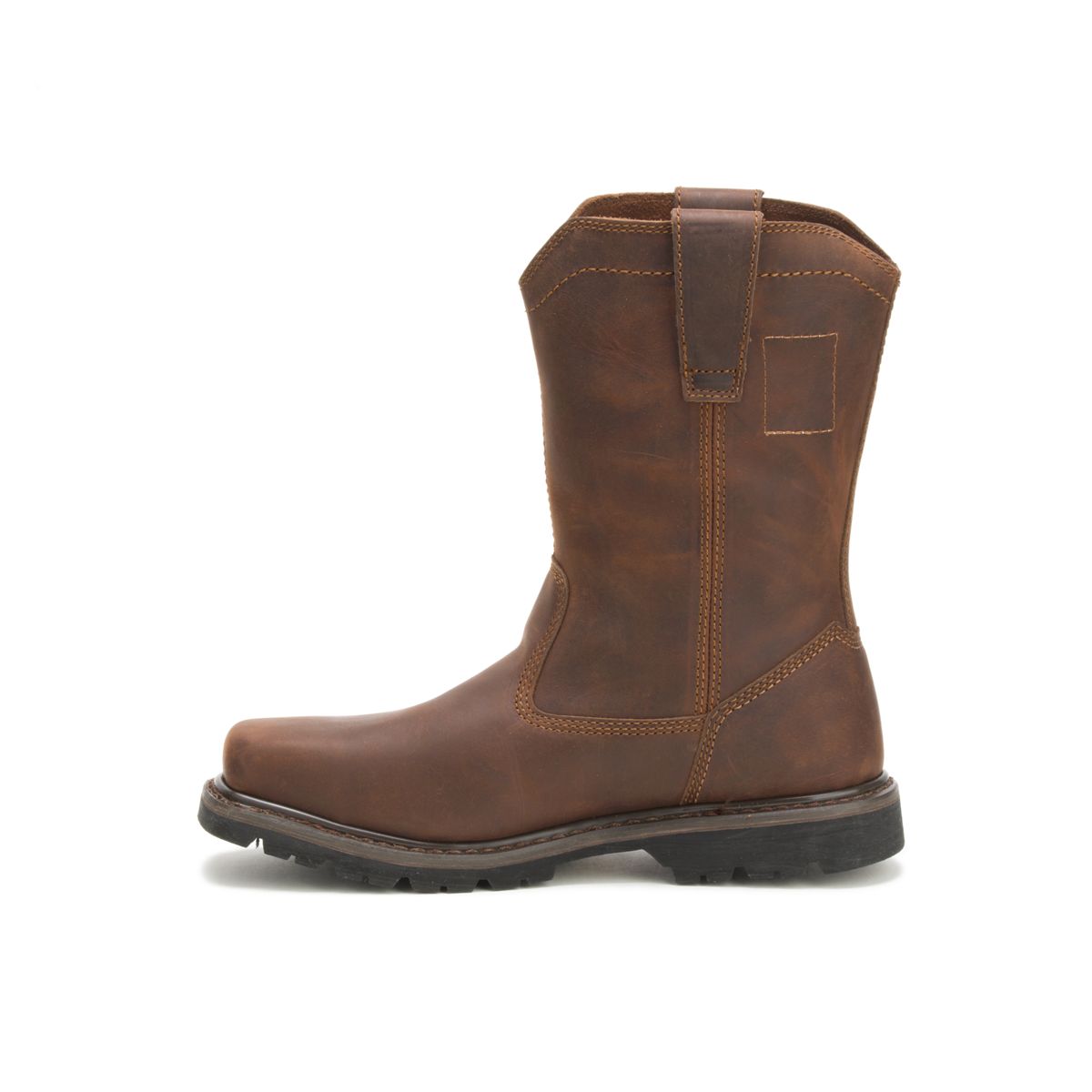 Wellston Pull On Steel Toe Work Boot, Dark Brown, dynamic 3