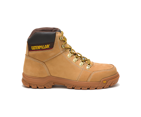 CAT Caterpillar Men's P90801 Outline Steel Toe Honey Footwear Work Boots Shoes 