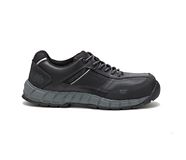 Streamline Leather Composite Toe Work Shoe, Black, dynamic