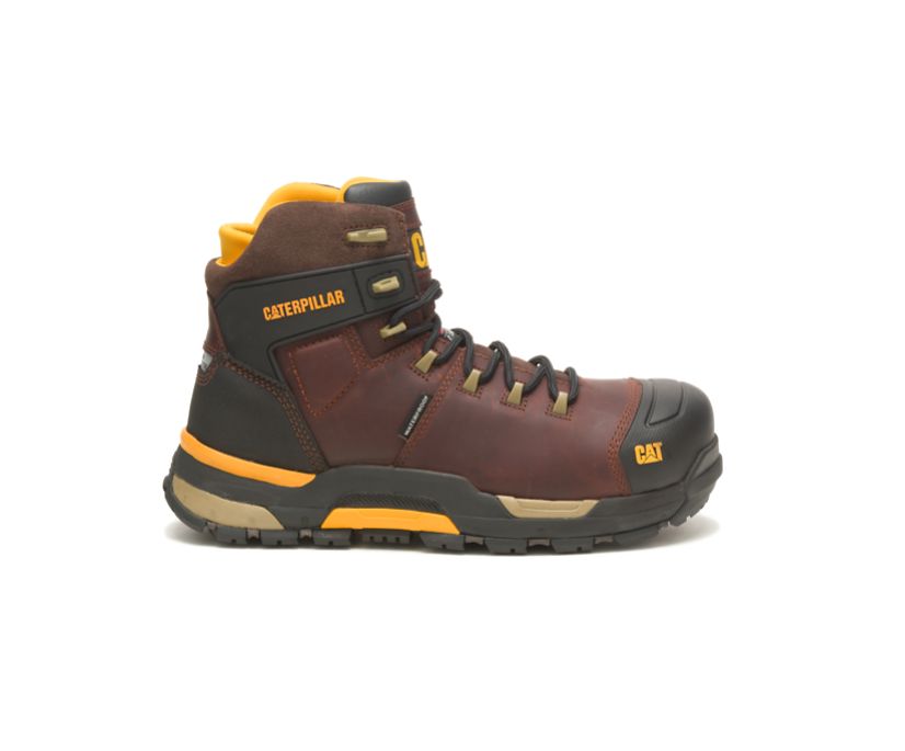 CAT EDGE Protect Waterproof Thinsulate™ Carbon Composite Toe Work Boot, Friar Brown, dynamic 1
