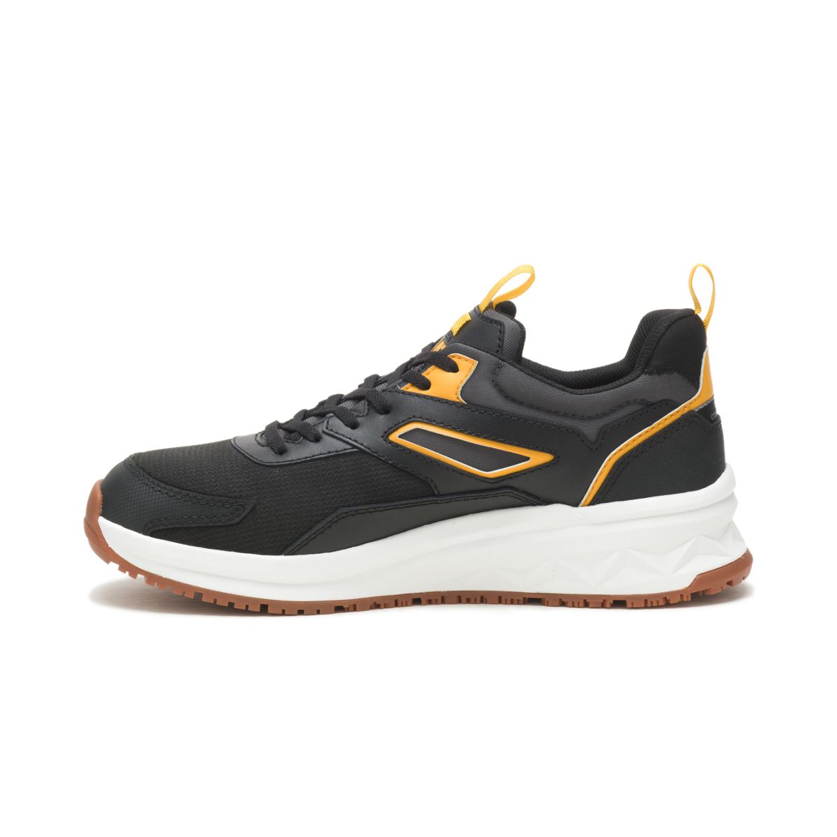 Streamline Runner Carbon Composite Toe Work Shoe, Black/Cat Yellow, dynamic 5