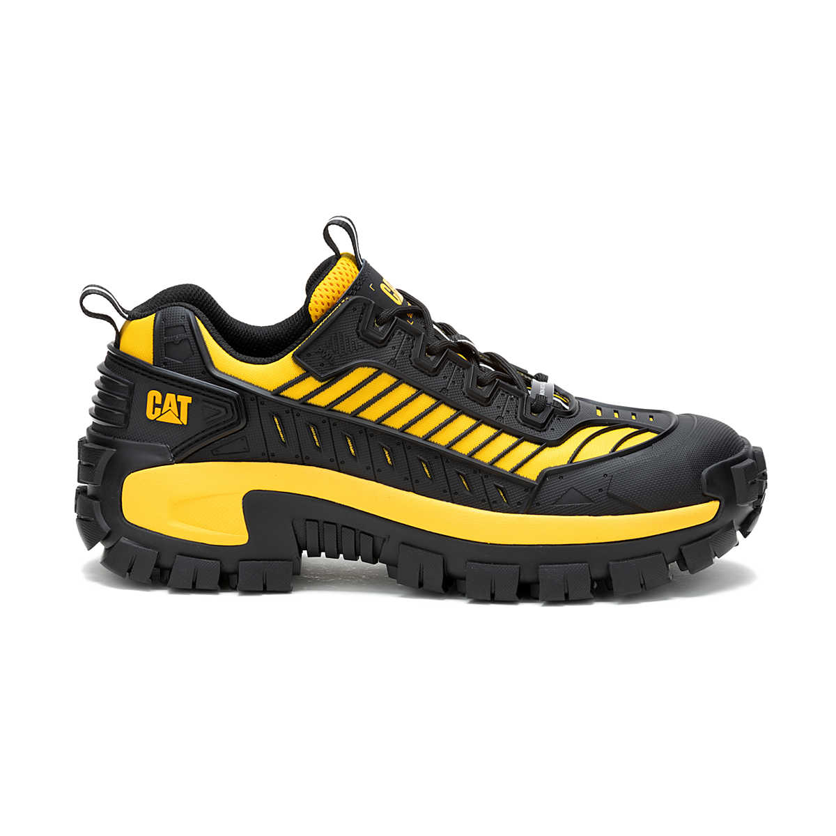 Invader Mecha Composite Toe Work Shoe, Black/Cat Yellow, dynamic 1