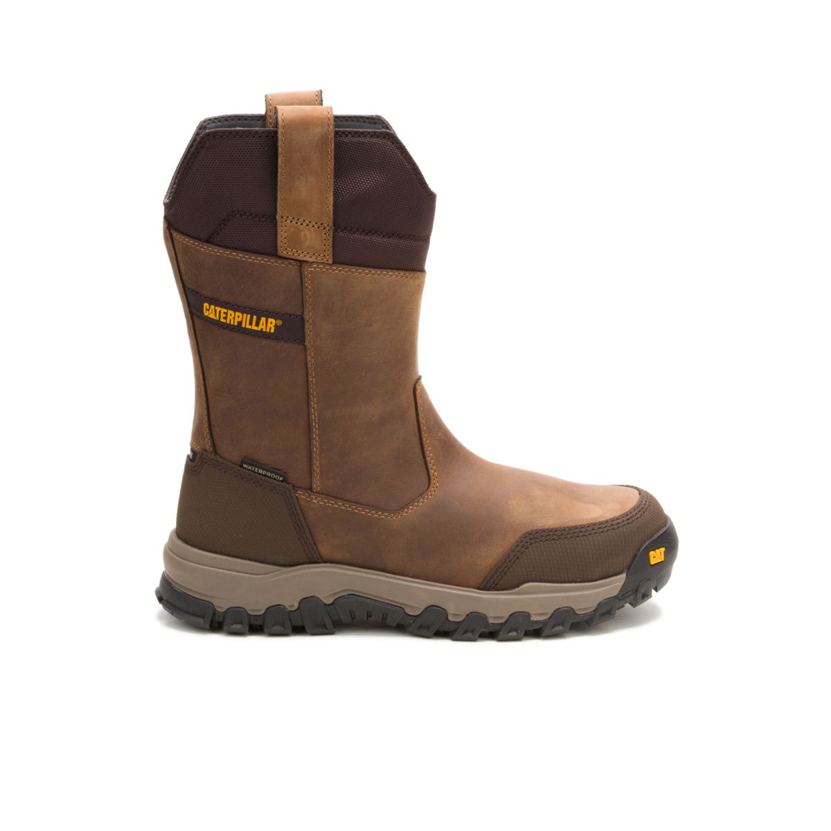 Threshold Rebound Pull-On Waterproof Steel Toe Work Boot, Bison, dynamic