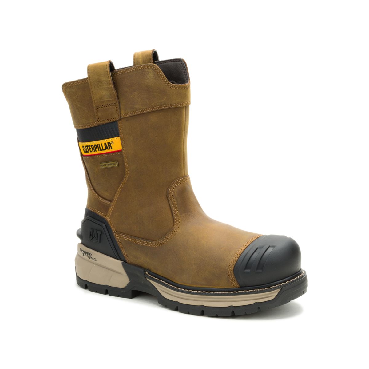 Excavator ft Power Spring&trade; Technology Wellington Waterproof Composite Toe Work Boot, Pyramid, dynamic 2