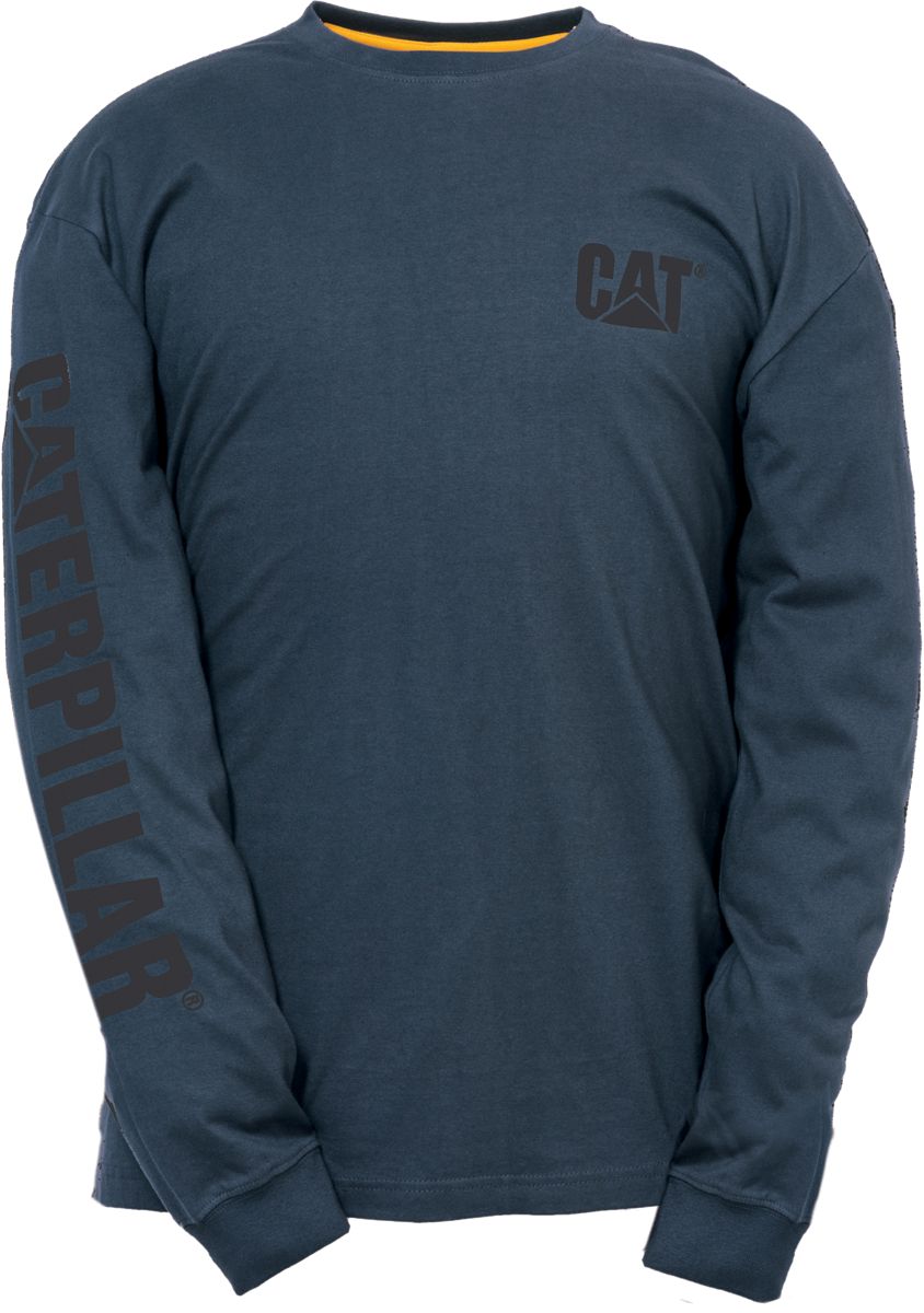  Caterpillar Men's Trademark Banner Long Sleeve Tee Shirts with  Center Back Neck Wire Management Loop and CAT Logo, Dark Heather Grey -  Small: Fashion T Shirts: Clothing, Shoes & Jewelry