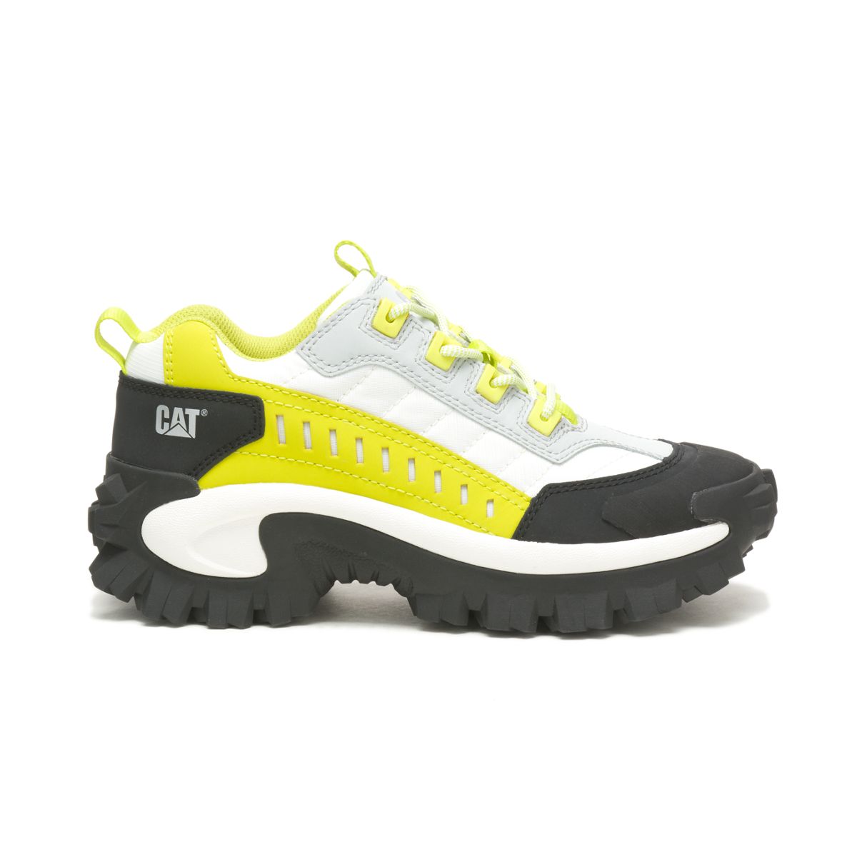 cat footwear intruder white trainers