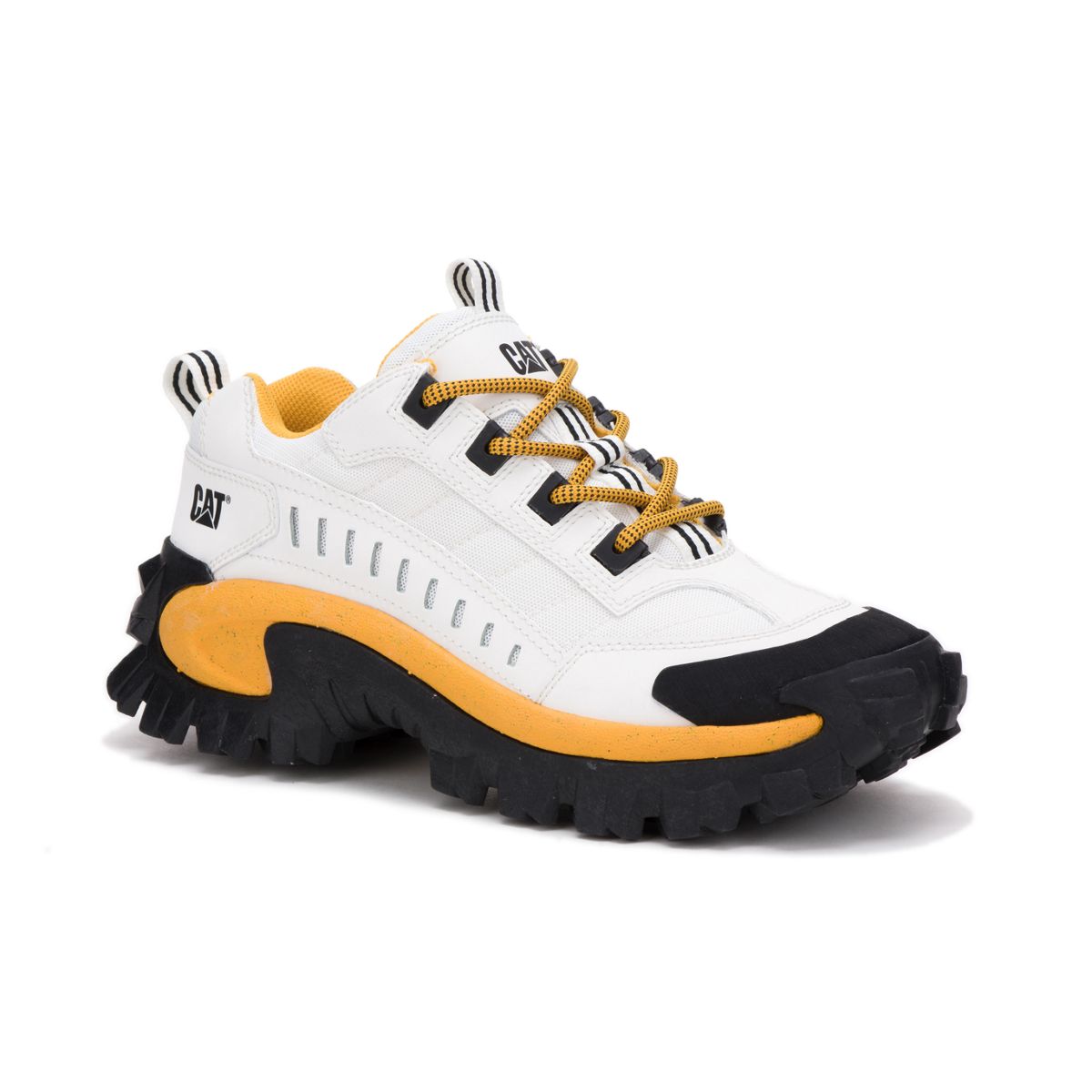 Intruder Shoe, White | Yellow, dynamic 3