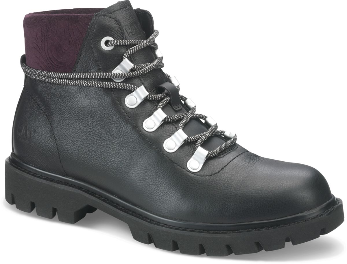 black leather military boots womens