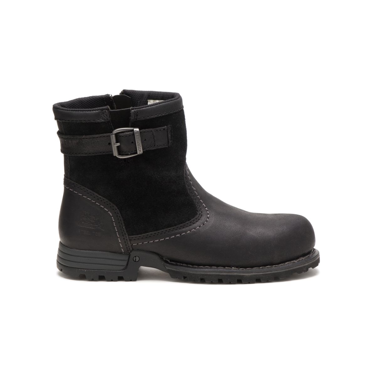 women's black steel toe work boots