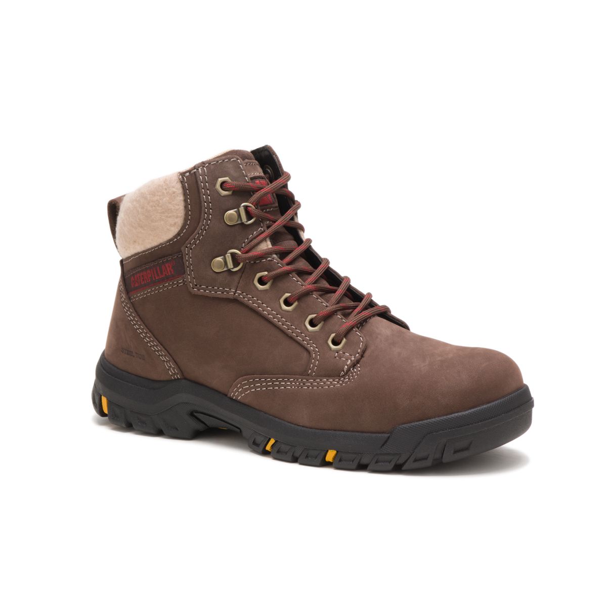 Tess Steel Toe Work Boot, Chocolate, dynamic 2