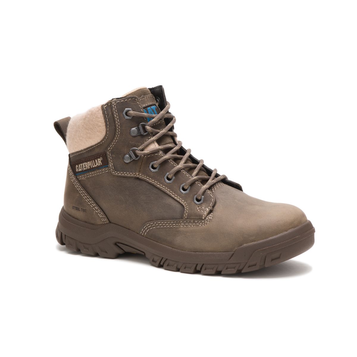 Tess Steel Toe Work Boot, Dark Gull Grey, dynamic 2