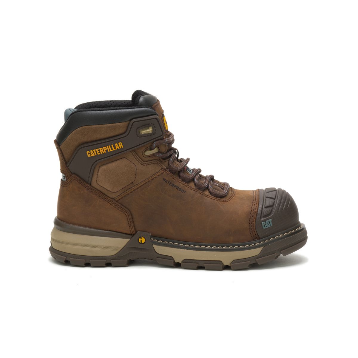 Caterpillar Men's Excavator XL 6 WP Comp Toe Dark Brown 10 D US