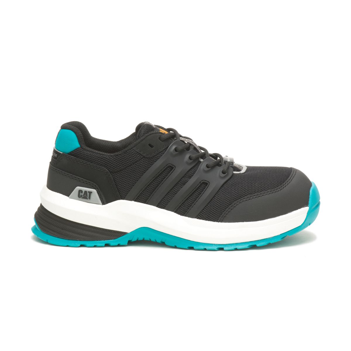 Streamline 2.0 Composite Toe Work Shoe, Black/Teal, dynamic