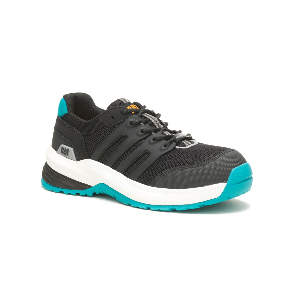 Streamline 2.0 Composite Toe Work Shoe, Black/Teal, dynamic 2