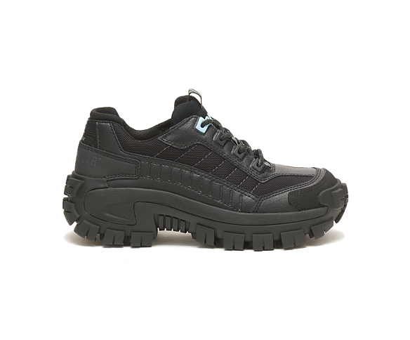 Invader Steel Toe Work Shoe, Black/Light Blue, dynamic