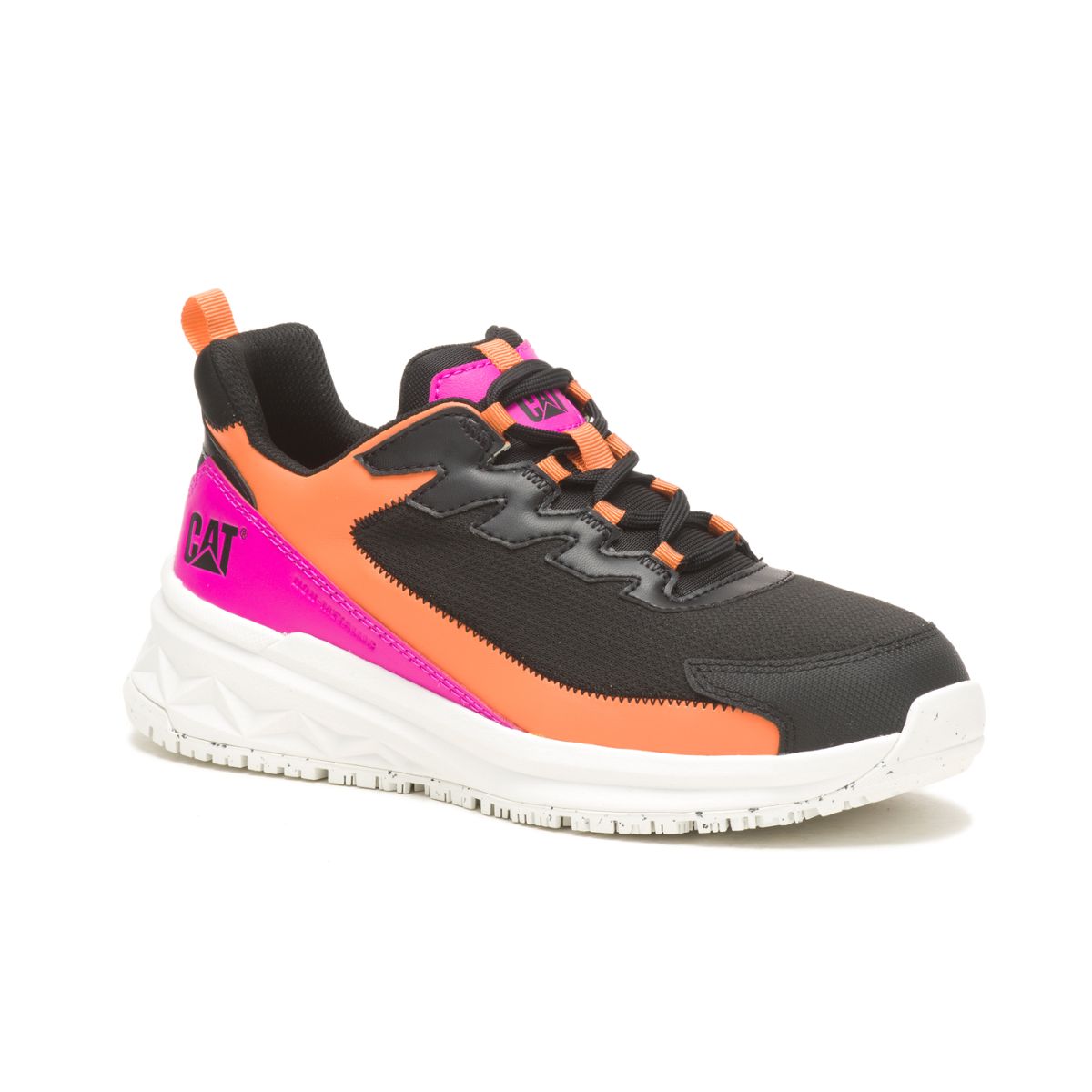 Streamline Runner Carbon Composite Toe Work Shoe, Black/Pink, dynamic 3