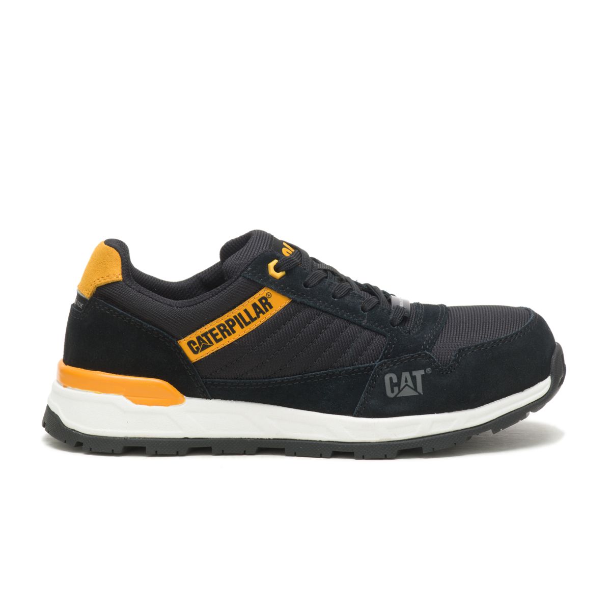 Venward Composite Toe Work Shoe, Black/Cat Yellow, dynamic 1