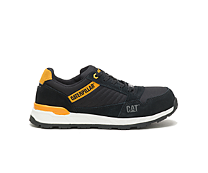 Venward Composite Toe Work Shoe, Black/Cat Yellow, dynamic