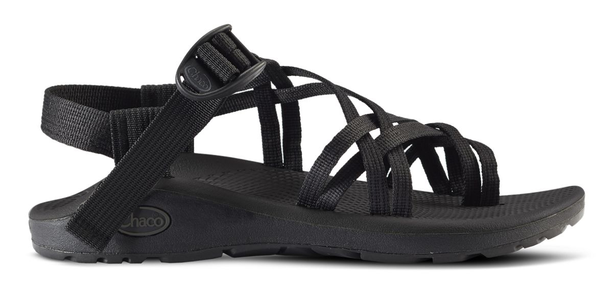 ZX/2 Cloud Dual-Strap Cushioned Sandal, Solid Black, dynamic 1