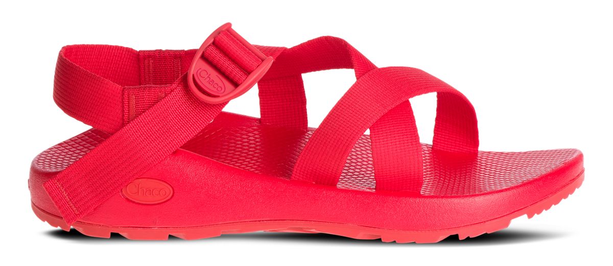 red chaco sandals