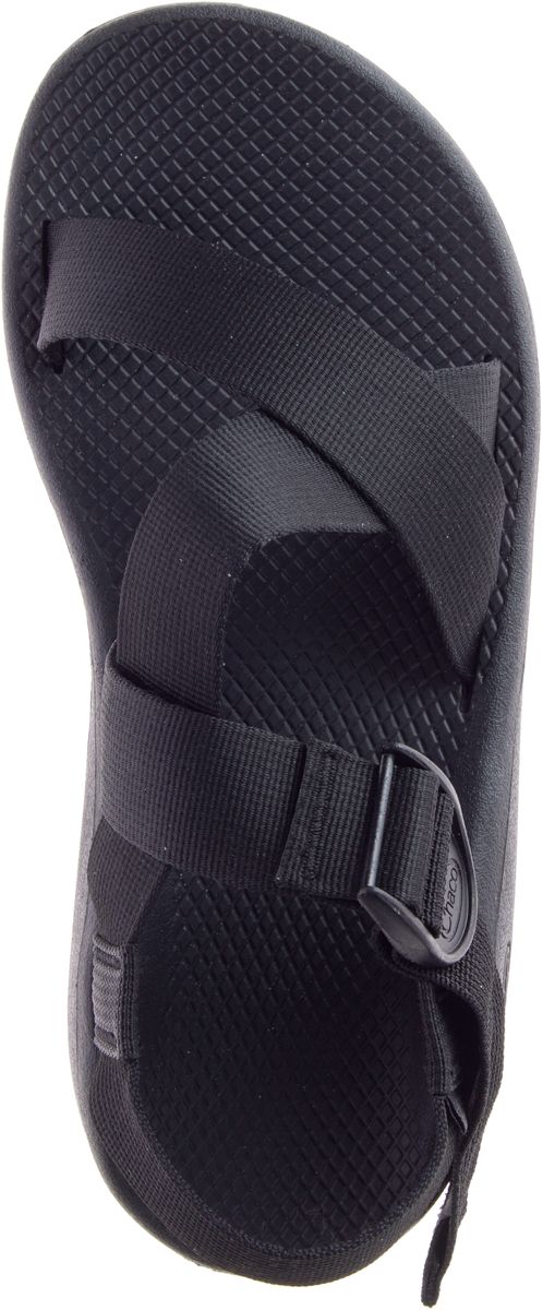 Mega Z/Cloud Wide-Strap Cushioned Sandal, Solid Black, dynamic 3
