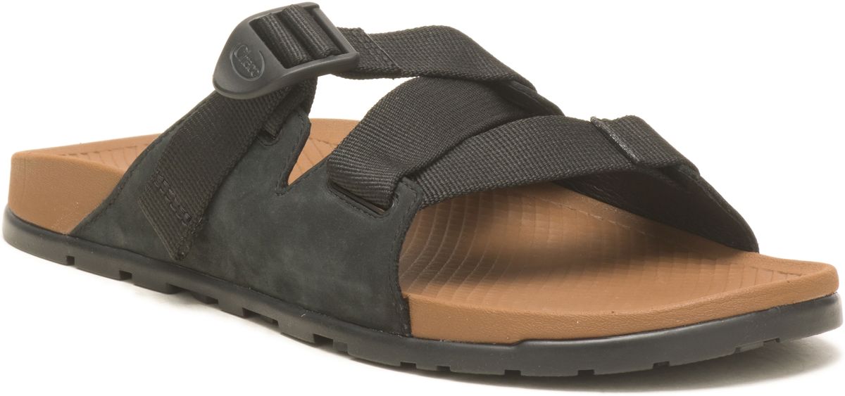 Lowdown Leather Slide, Black, dynamic 4