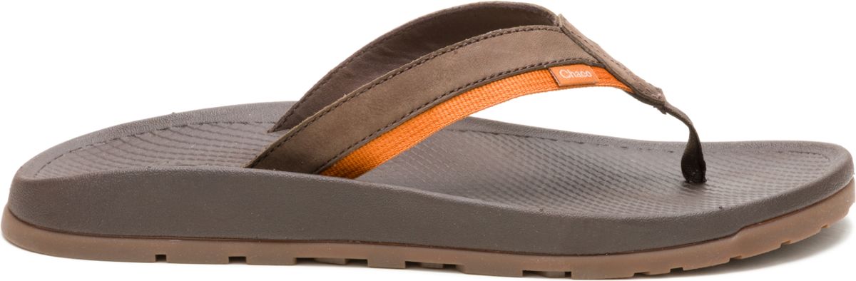 Lowdown Leather Flip Flop, Coffee, dynamic 1