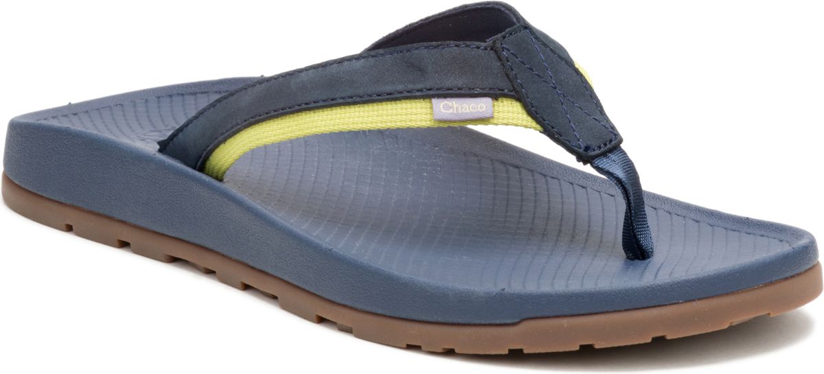 Lowdown Leather Flip Flop, Navy Night, dynamic 4