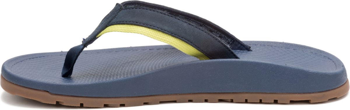 Lowdown Leather Flip Flop, Navy Night, dynamic 6