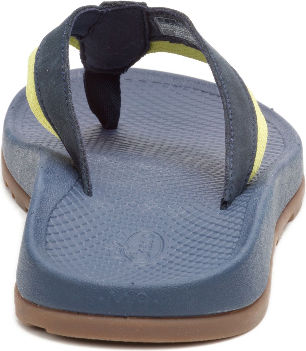 Lowdown Leather Flip Flop, Navy Night, dynamic 6