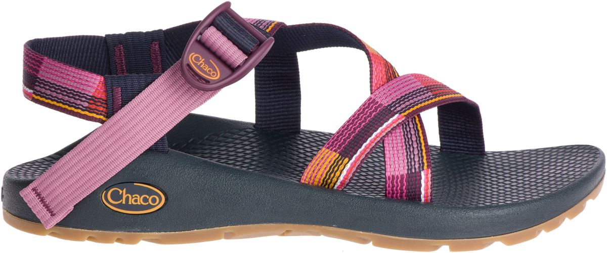 blue and pink chacos